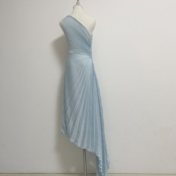 A.L.C. Light Blue One-Shoulder Midi Dress - Picture 4 of 13